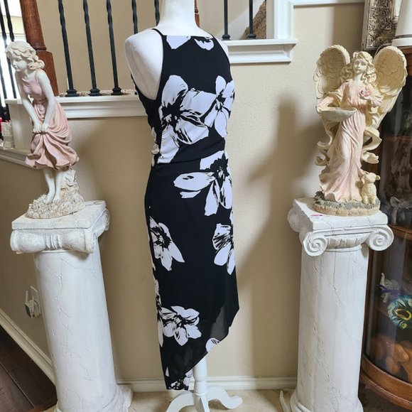 David Meister Dresses & Skirts - DAVID MEISTER Black White Floral Sundress size 12